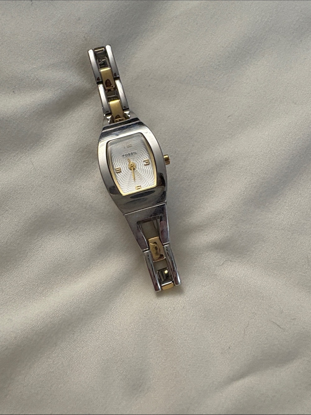 Fossil Women's Two-Tone Silver and Gold Link Bracelet Watch